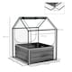 image 7 of Outsunny Raised Garden Bed Planter Box with Greenhouse, Clear and Dark Grey