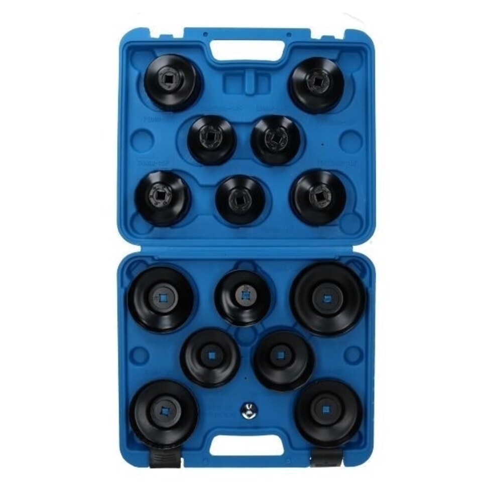 image 1 of Oil Filter Wrench Remover Removal Set Cup Type 65mm - 100mm 15pcs Kit