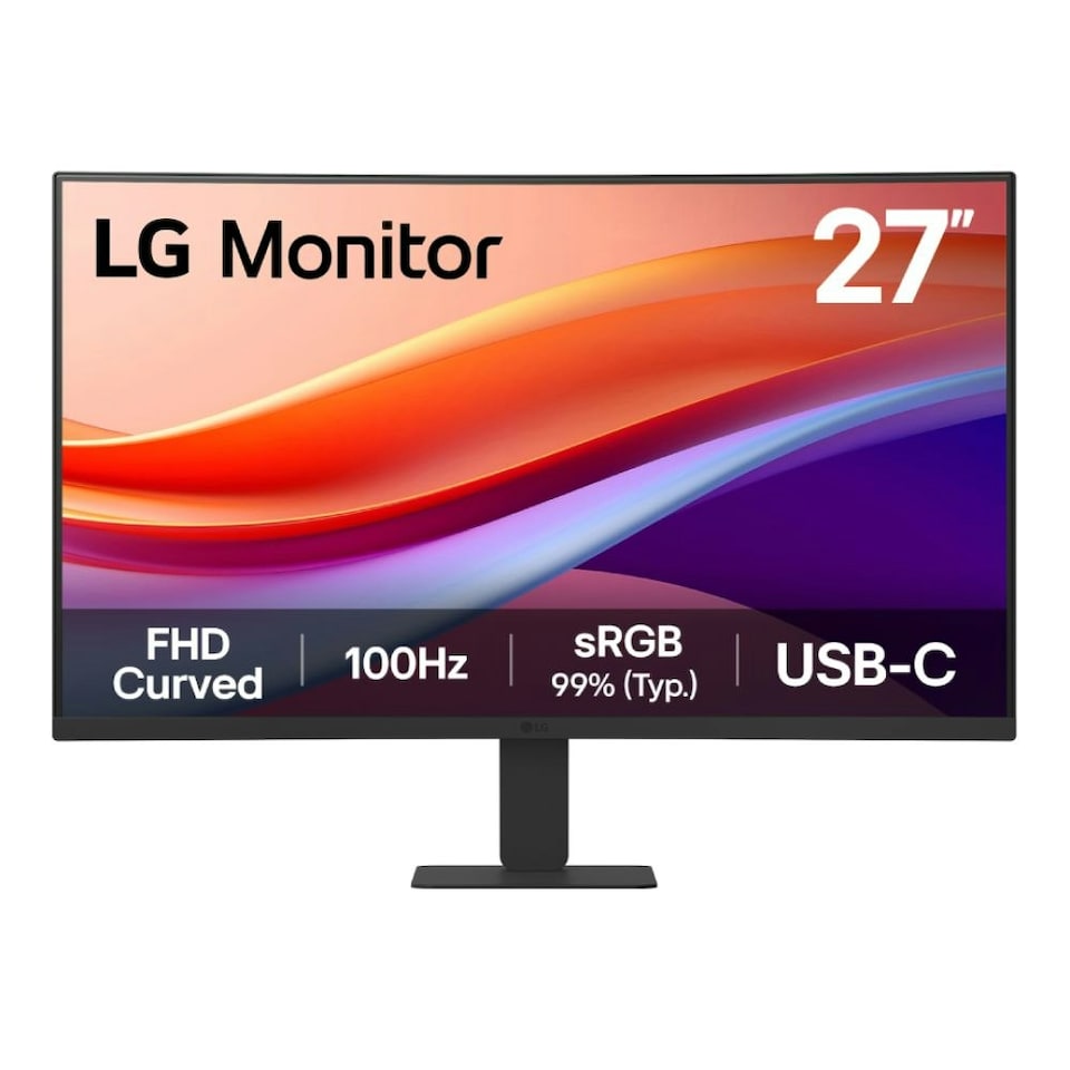 LG 27U421A-B 27" Curved Full HD 100Hz USB-C Monitor