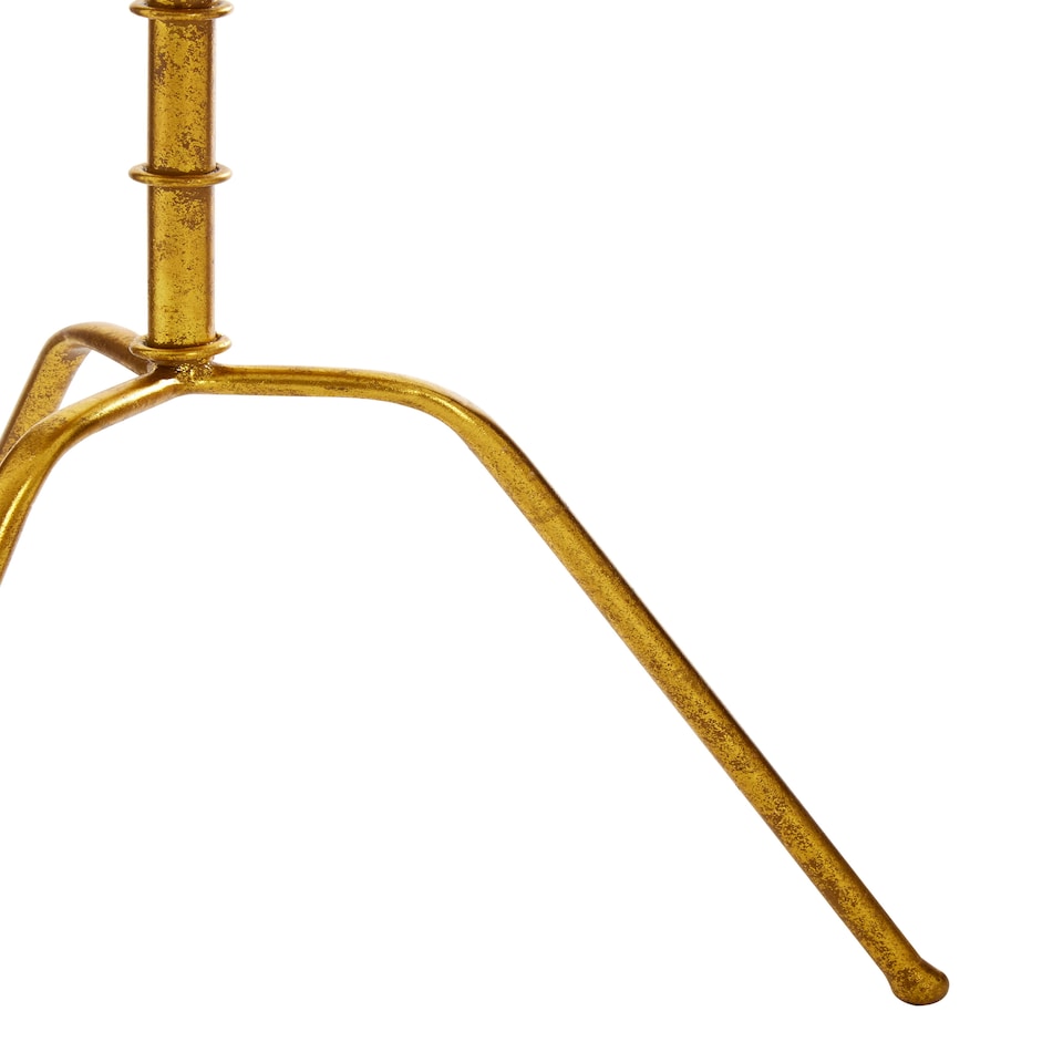 image 1 of Interiors by Premier Distressed Small Accent Table, Elegant Corner Table, Gold Finish Bedside Table, Durable Functional Table