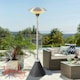 image 2 of Freestanding Halogen Bulb Infrared Electric Patio Heater Black Base H2.1m 2.1kW