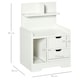 image 9 of HOMCOM Modern Bedside Table w/2 Drawer and Storage Shelves Chest for Bedroom
