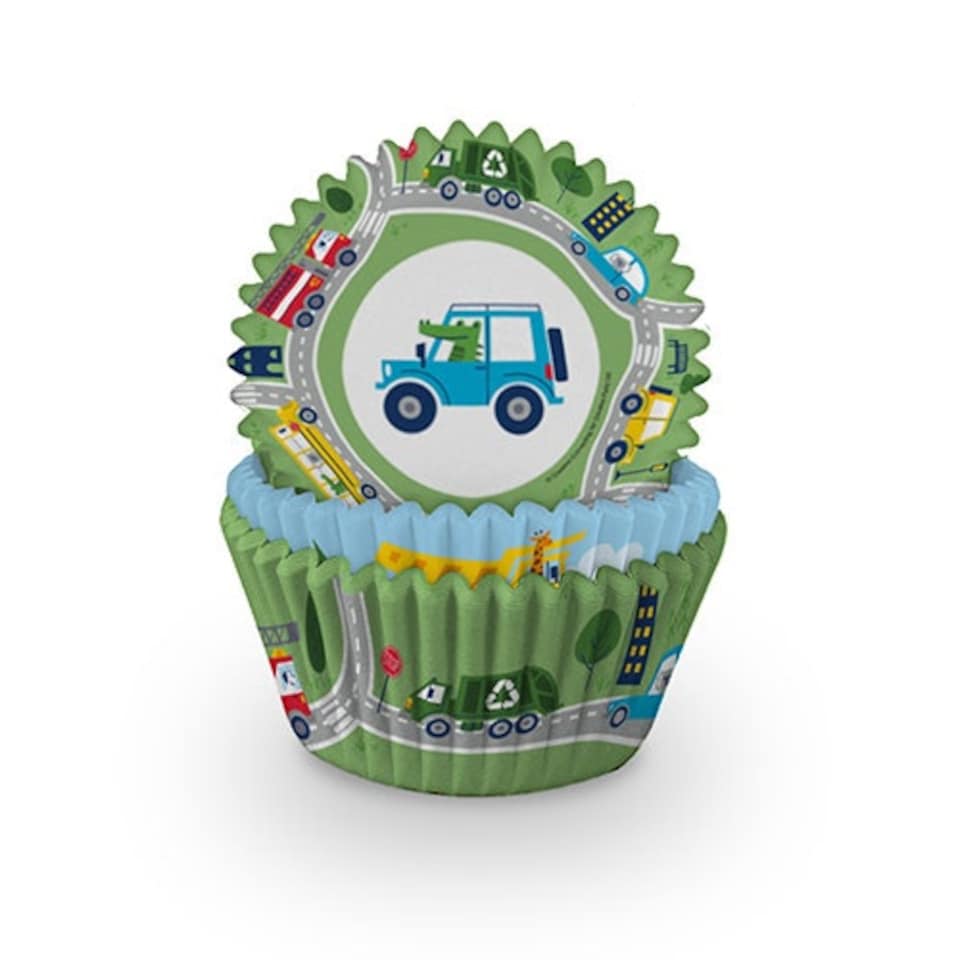 image 1 of Transport with Animals Paper Cupcake Cases - Pack of 60