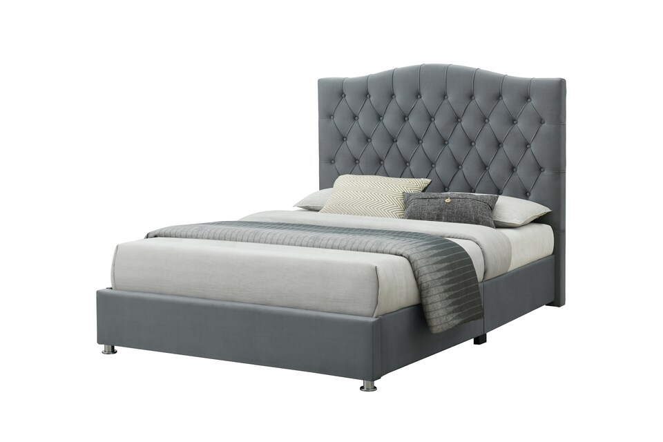 image 1 of Sareer 5FT Felix Grey Bed | Grey | King