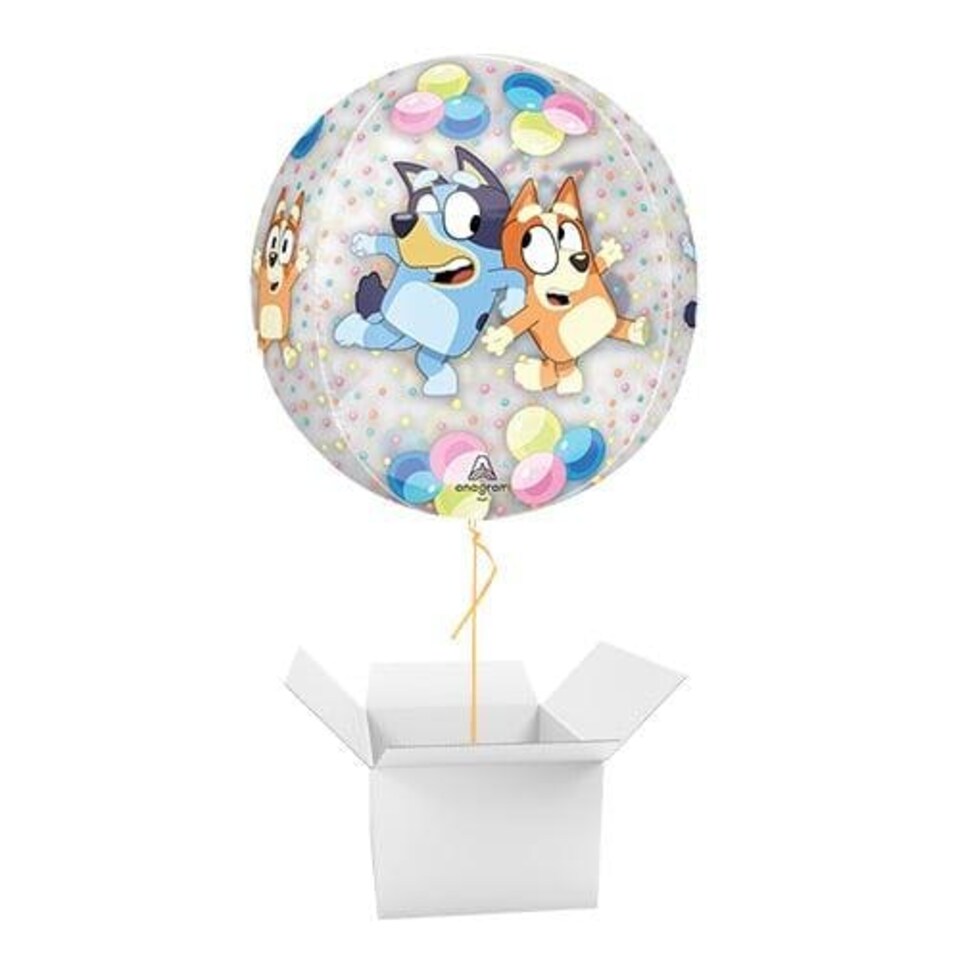Bluey and Bingo Orbz Foil Helium Balloon - Inflated Balloon in a Box