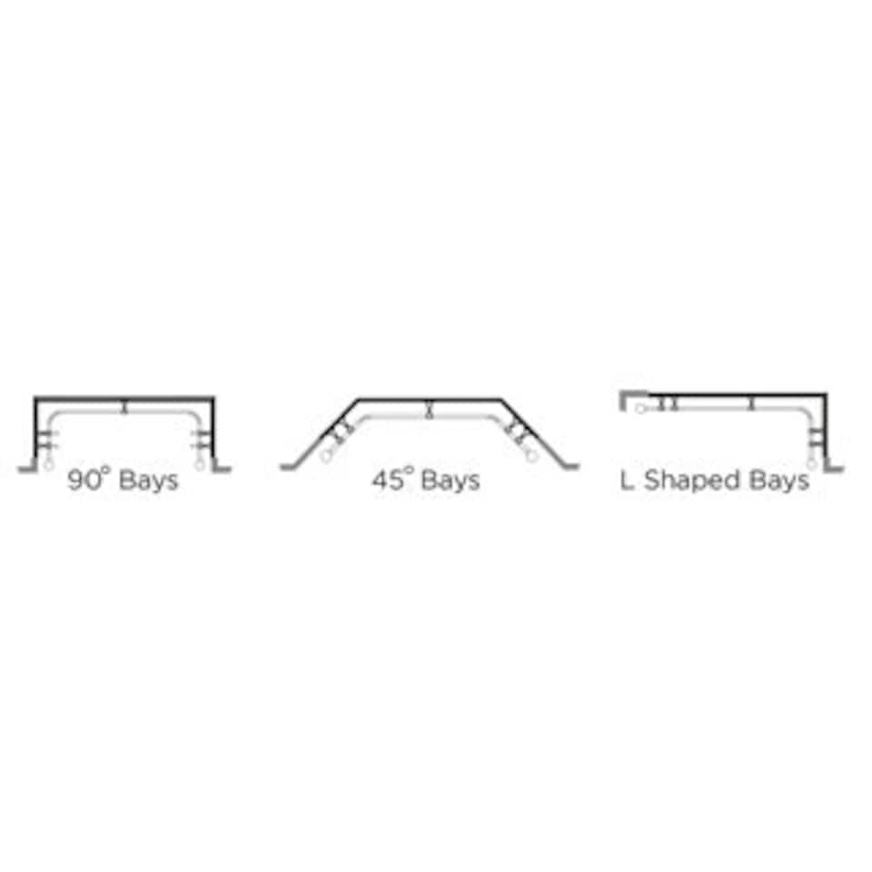 image 1 of 19mm 400cm Satin Silver Ball End Eyelet Bay Pole Set 400cm | Silver | Silver