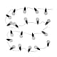 image 1 of ValueLights Festoon 30 Set Black Outdoor String Festoon Globe Lights Warm White