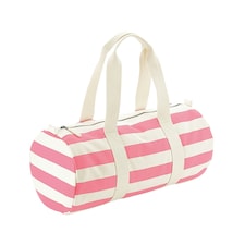 Westford Mill Nautical Duffle Bag - Natural/Pink - One Size