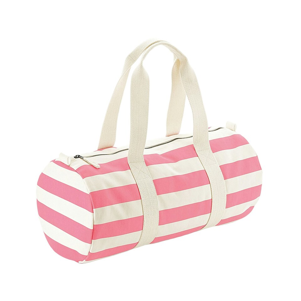 Westford Mill Nautical Duffle Bag - Natural/Pink - One Size