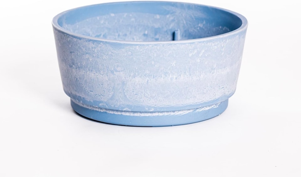image 1 of Caesar Marble Effect Sky Blue Bowl (34.5cm) | Blue | 1