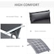 image 4 of Outsunny Sun Lounger Recliner w/ Pillow Foldable 7 Levels Textilene Grey | Grey