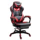 image 1 of Vinsetto Computer Gaming Chair, Racing Desk Chair with Lumbar Support and Footrest, PU Leather Gamer Chair with Headrest and Swivel Wheels for Home, Red