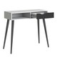 image 4 of Oslo Console Table 1 Drawer 1 Shelf in White and Black Matt