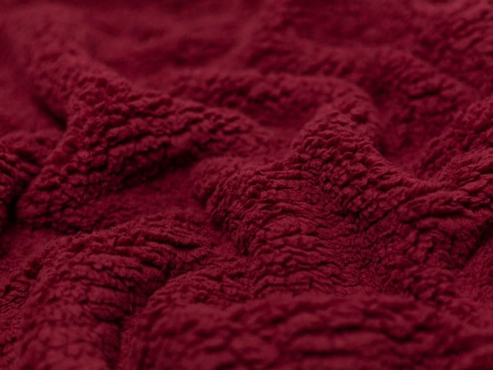 Minerva Core Range Wine Lambskin Sherpa Fleece Fur Fabric for Dressmaking, Toy Making, 150cm / 59" Wide - per metre