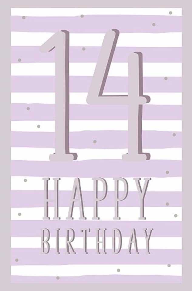 image 1 of 14 Today Birthday Card Age 14th for her