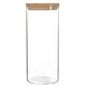 image 4 of Argon Tableware Glass Storage Jars with Wooden Lids - 1.5 Litre - Pack of 6