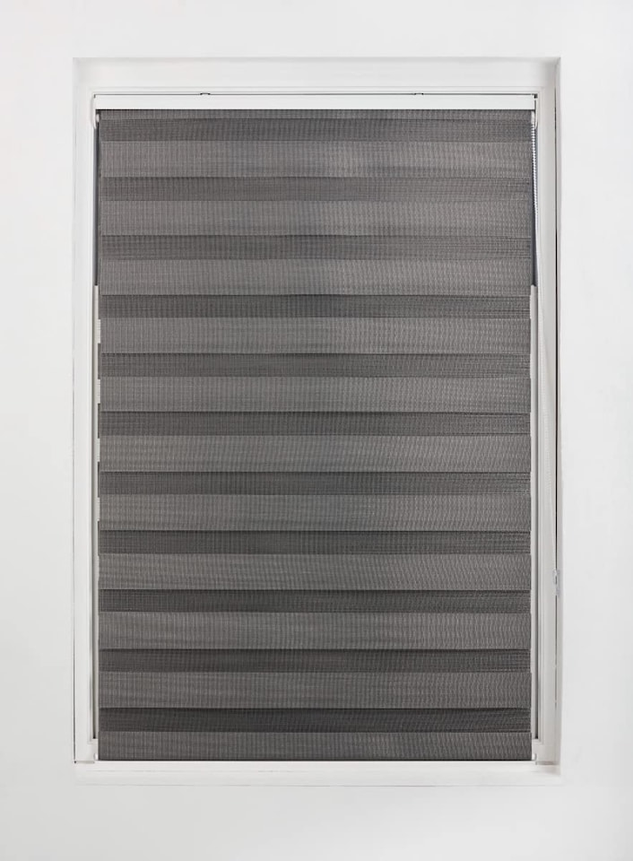image 1 of Day and Night Zebra Roller Blind 175cm Wide x 165cm Long | Grey | Dark Grey