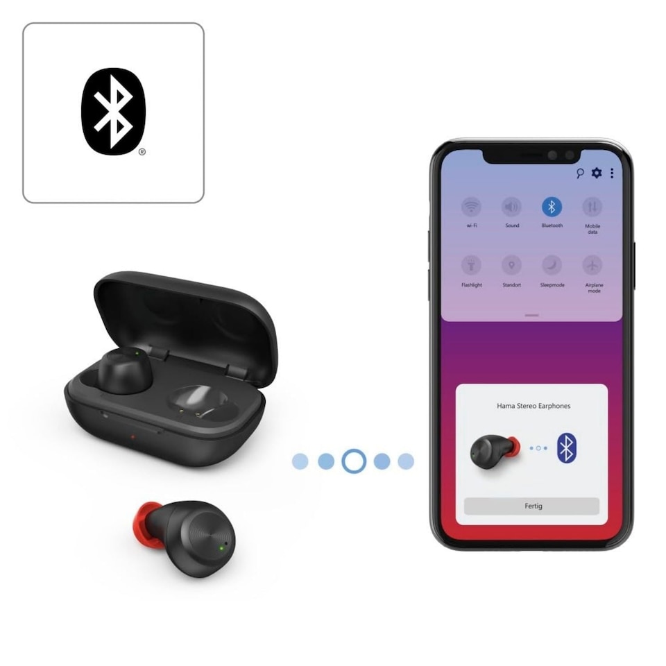 image 1 of Hama Spirit Chop True Wireless Black Bluetooth Earbuds