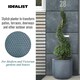 image 6 of Honeycomb Style Green Grey Cylinder Round Outdoor Garden Planter D37.5 H37 cm, 40.9 ltrs Cap.