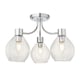 image 5 of Hamilton 3 Light Polished Chrome Semi Flush Ceiling Light