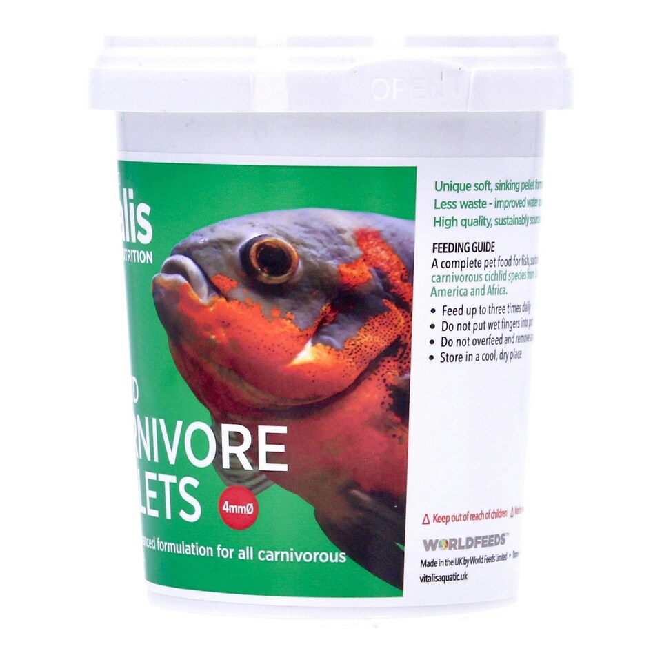image 1 of Vitalis Cichlid Carnivore Pellets - 4mm Pellets Multi