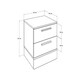 image 7 of Adore Teen White & Oak 2 Drawer Bedside Table Nightstand