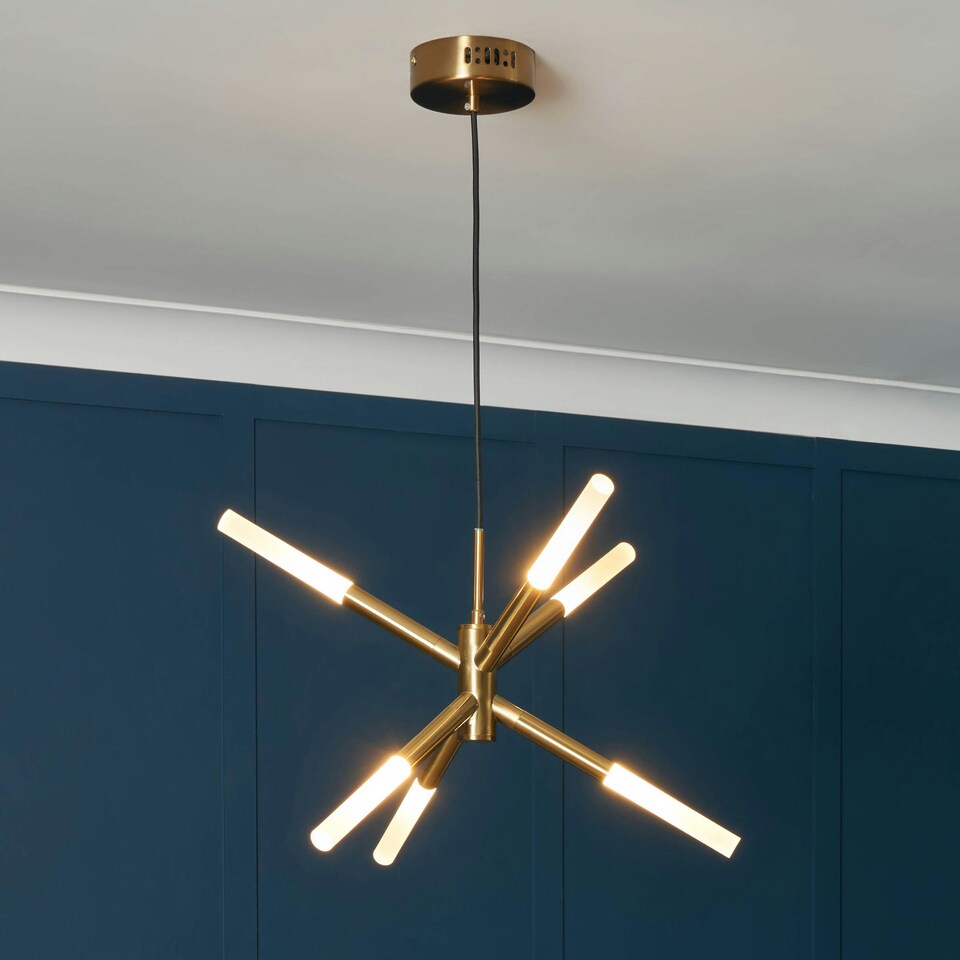 image 1 of BHS Maeve LED Ceiling Pendant | Gold | Brass | 1