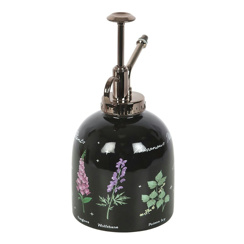 image 1 of Something Different Poisonous Plants Ceramic Plant Mister - Black - One Size