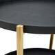 image 2 of Interiors by Premier Two Tier Black Tray Table Trolley Black