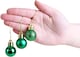 image 2 of 30mm/12Pcs Christmas Baubles Shatterproof Emerald Green,Tree Decorations