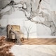 image 2 of Statuario Marble Full Wall Mural in Grey Tones | Grey | Grey, White | Large (300cm x 240cm), Extra Large (350cm x 240cm)