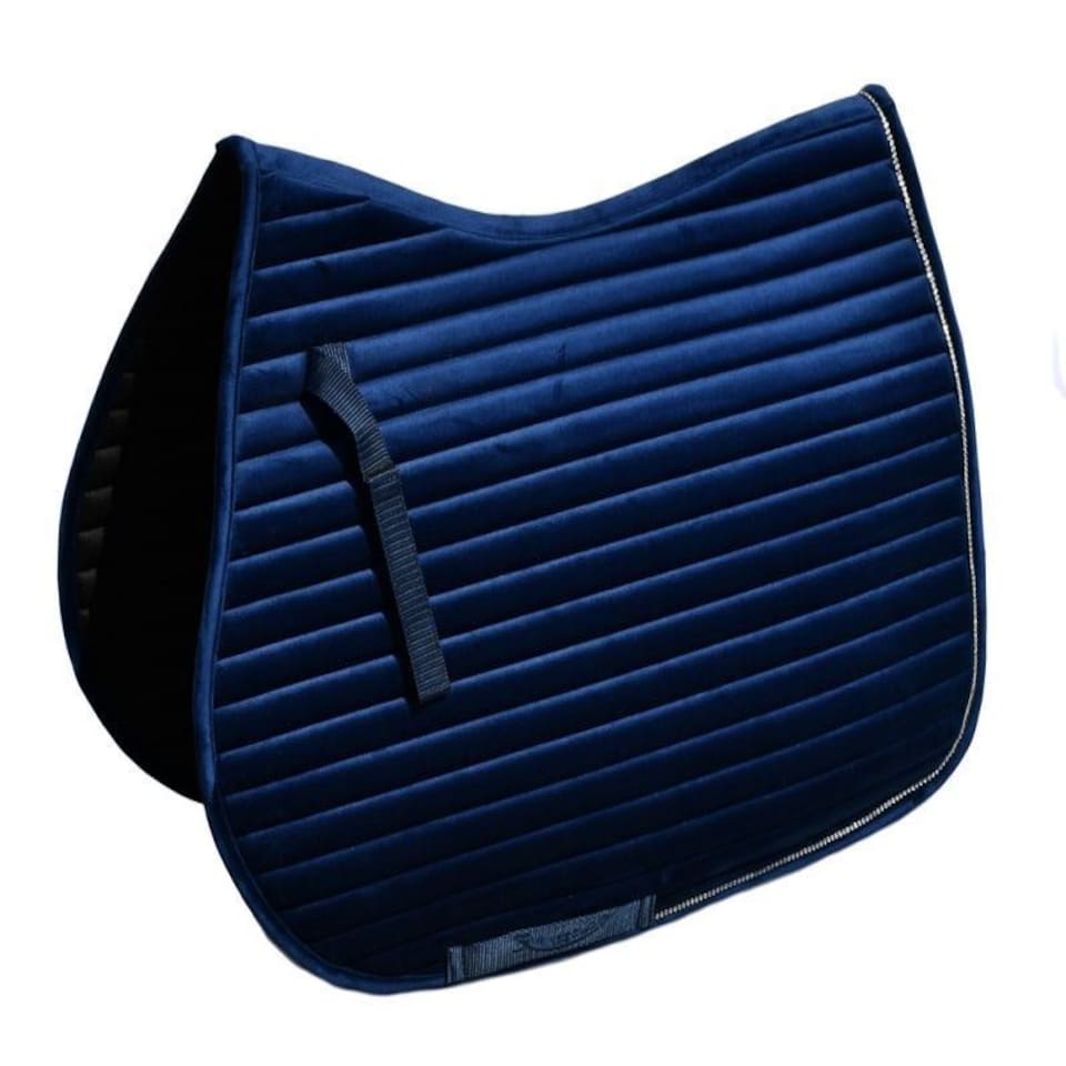 image 1 of Rhinegold Diamante Channel Quilt GP Saddle Pad Brown | Colour: Bordeaux
Size: Cob