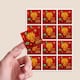 image 2 of Happy Chinese New Year 2024 Dragon Design Square Stickers 65mm - Sheet of 12
