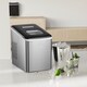 image 7 of HOMCOM Ice Maker Machine Countertop, 9 Ice Cubes in 8 Mins, 12KG in 24Hrs, Self-Cleaning Portable Ice Cube Maker w Adjustable Ice Size, Ice Scoop, Basket, Stainless Steel, No Plumbing Required, Black