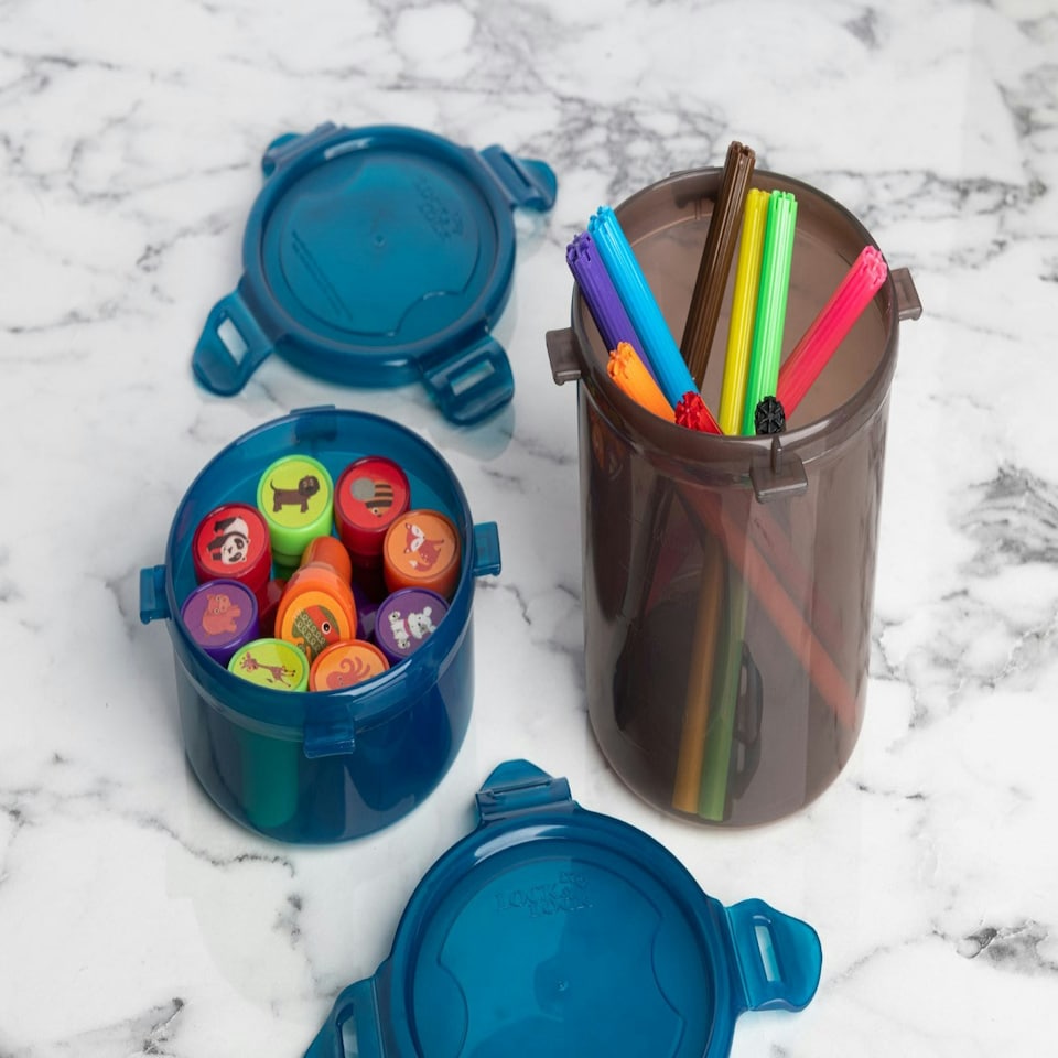 image 1 of LocknLock Eco Food Container Set Reusable Round Lunch Storage Boxes - Pack of 2