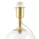 image 5 of First Choice Lighting Large Satin Brass and Glass Cloche Table Lamp Base Clear | Bronze