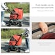 image 5 of PawHut Pet Stroller Dog Foldable Travel Carriage with Reversible Handle, Red