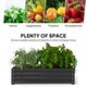 image 4 of Outsunny Raised Garden Bed Metal Patio Backyard Flower Vegetable Planter Green