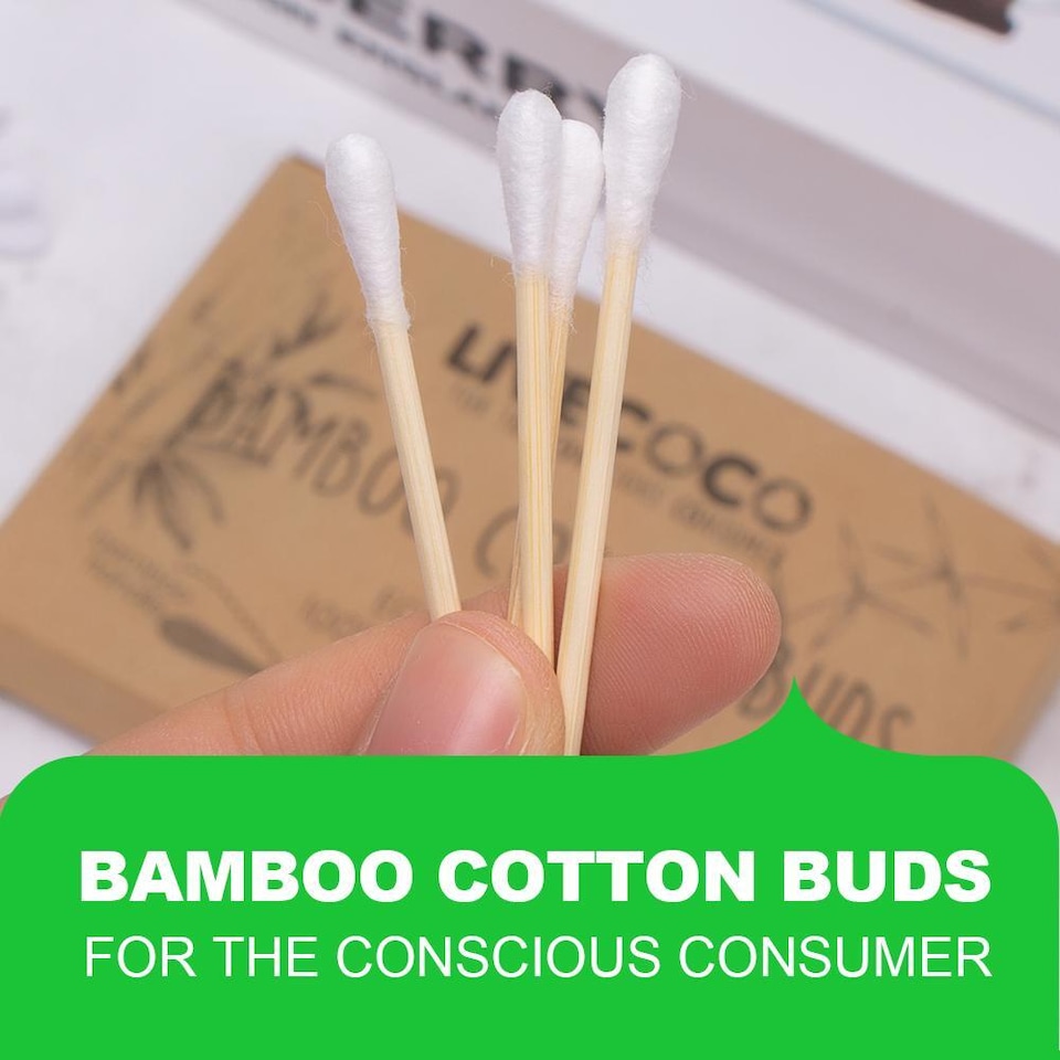 image 1 of Bamboo Cotton Buds - 100 Buds