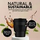 image 4 of Ecoffee Cup 8oz 240ml Reusable Eco-Friendly 100% Plant Based Coffee Cup with Silicone Lid & Sleeve - Melamine Free Travel Mug N/A | Kerr & Napier