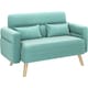 image 2 of Yaheetech Fabric Loveseat Sofa with Lumbar Pillows for Small Space