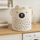image 1 of Interiors by Premier Bear Face Laundry Bag, Adorable Fabric Hamper With Drawstring Closure And Carry Handles, Lightweight White