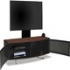 image 5 of Centurion Supports Caru Black Walnut Beam-Thru Remote Friendly Super-Contemporary D Shape Design 32"-65" LED/OLED/LCD TV Cabinet with Mounting Arm Black | Walnut