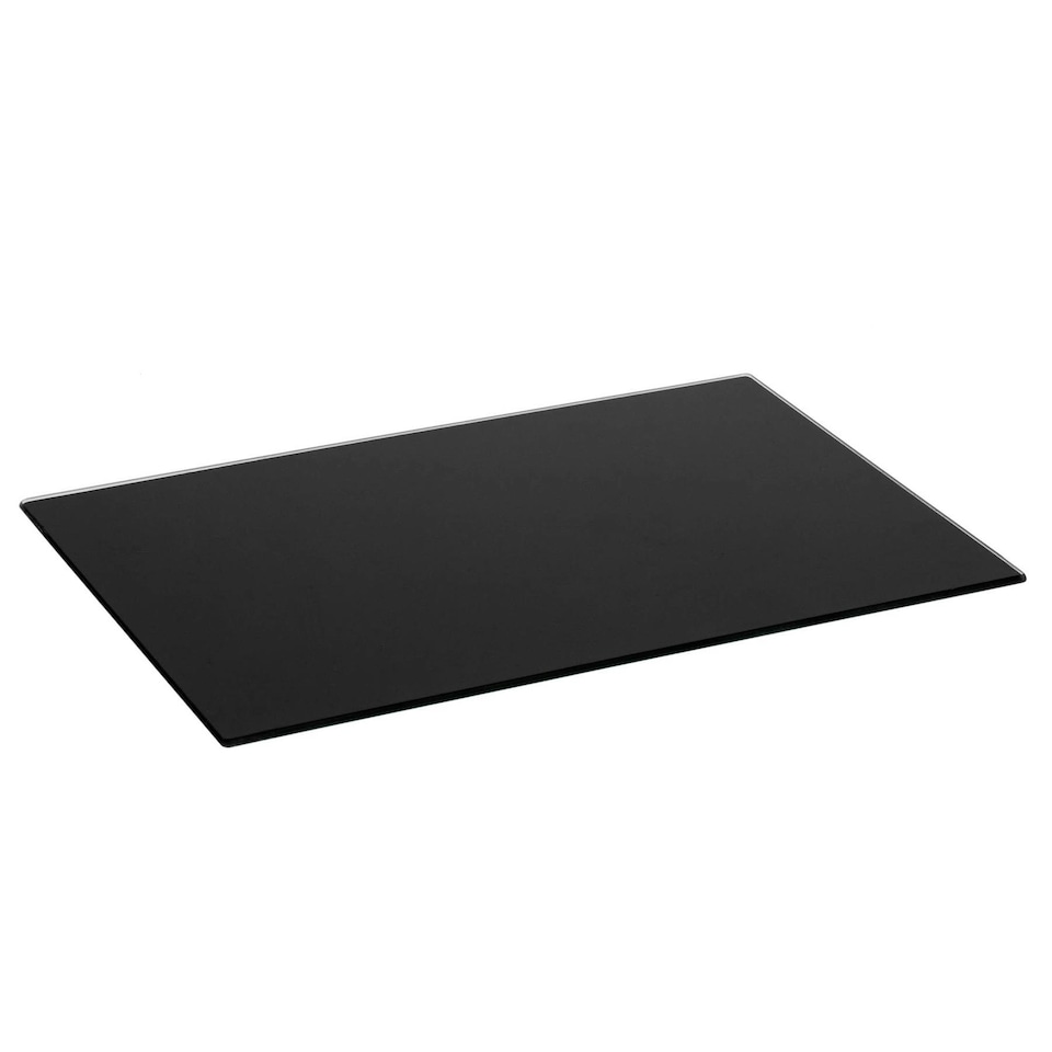 image 1 of Harbour Housewares Glass Kitchen Chopping Board - 50 x 40cm - Black - Cutting Board Worktop Saver Worksurface Protector Glass Chopping Board Black