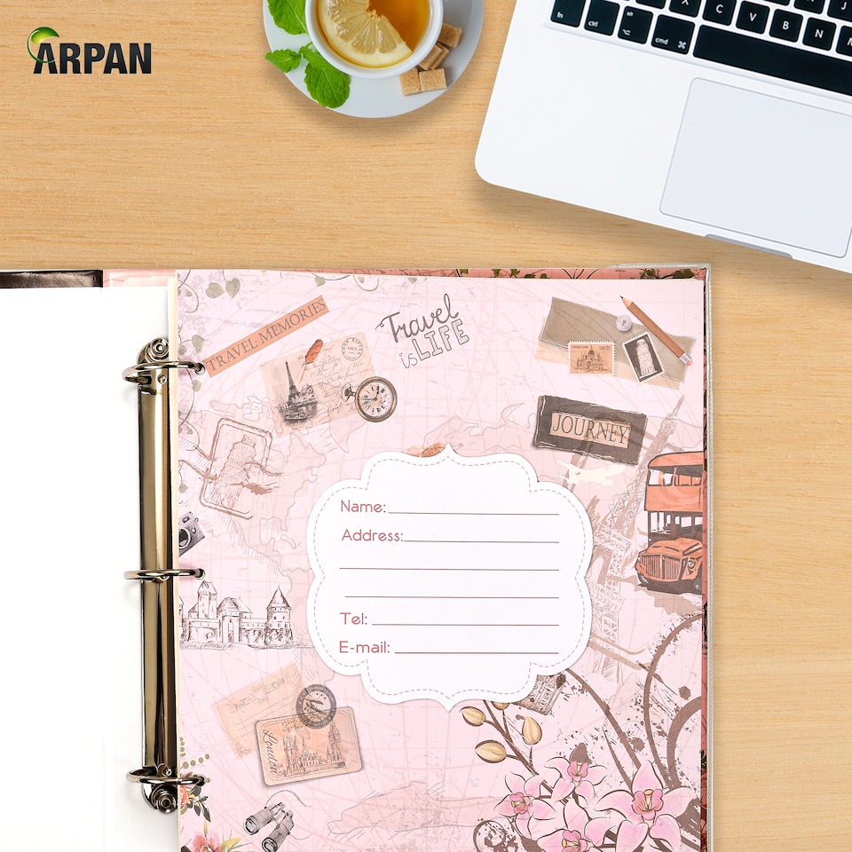 image 1 of ARPAN Extra-Large 3-Ring Binder Self Adhesive Photo Album – 20 Sheets / 40 Sides – Sticky Page Scrapbook Memory Album for Photos, Keepsakes & Special Occasions
