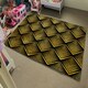 image 4 of Golden Geometric Flower Pattern (Rug) Gold | Large: 140x200cm