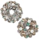 image 2 of Christmas Wreath Festive Decoration with Jute Hanger Traditional Pinecone Decor | Multi | Frosted White | 25cm | 1
