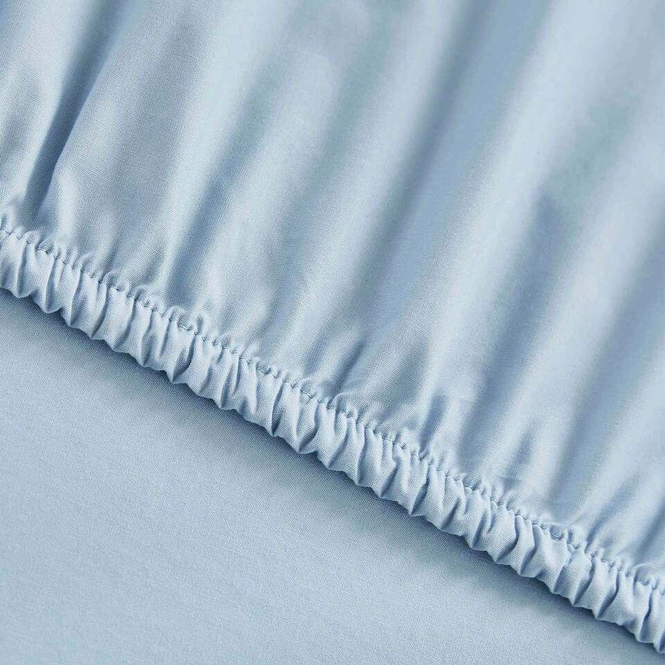 image 1 of 200TC Organic Cotton Fitted Sheet Blue Super King Blue | Super King