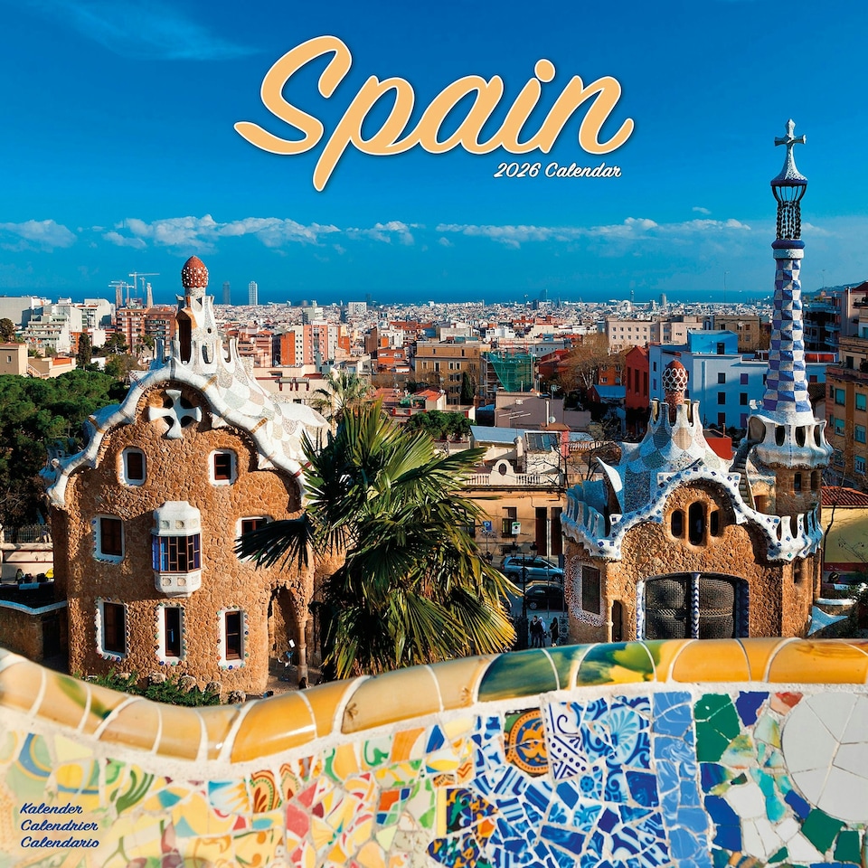 image 1 of Spain 2026 Calendar | Square Wall Calendar | Travel Gift | Plastic Free Packaging | by Avonside Publishing