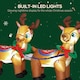 image 3 of Outsunny 7.9ft Christmas Inflatable Santa on Sleigh, Blow Up Decoration